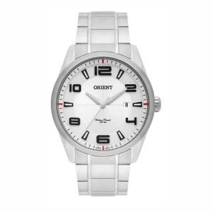 Relógio Orient Mbss1297 Analógico Prata Prateado Branco
