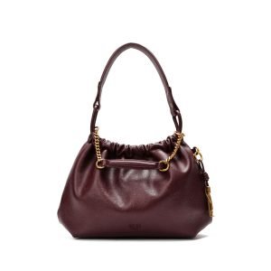 Bolsa Saco Vinho Santa Lolla com Corrente Dourada