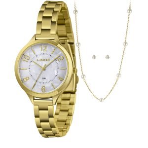 O Relógio Lince Feminino Funny Analógico Dourado LRGH207L38