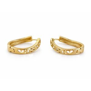 Brinco dourado, banhado no ouro 18k, hipoalergênico 01