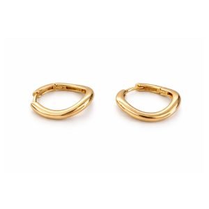 Brinco dourado, banhado no ouro 18k, hipoalergênico