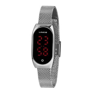 Relógio Lince Prata com visor Digital em Led