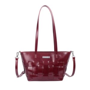 Bolsa de Ombro Constance Verniz Bordô