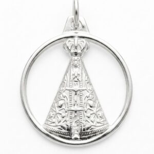 Pingente em Prata 925 Liso - Nossa Senhora Aparecida